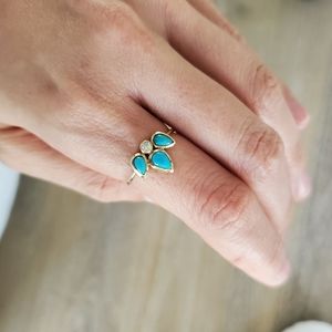 Zoe Chicco 14K Gold Turquoise Ring